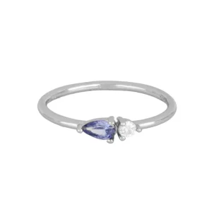 ANILLO ELSA TANZANITA PLATA DE LEY