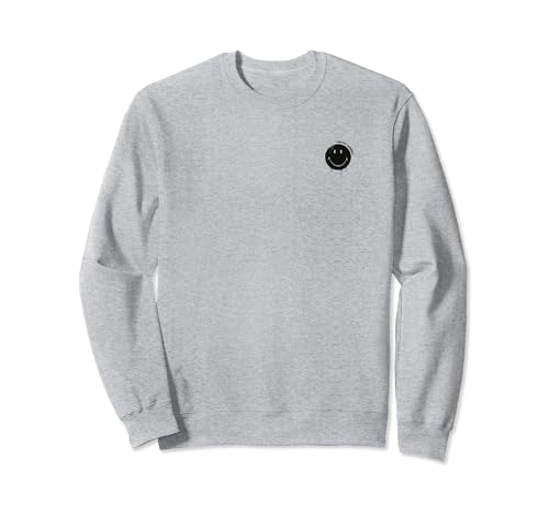 Smiley Originals® Happy Face Drip Paint Black Sweatshirt