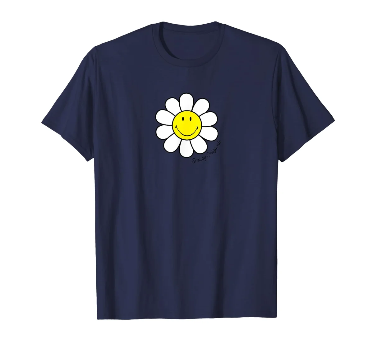 Smiley Originals® Happy Face Daisy Flower Camiseta