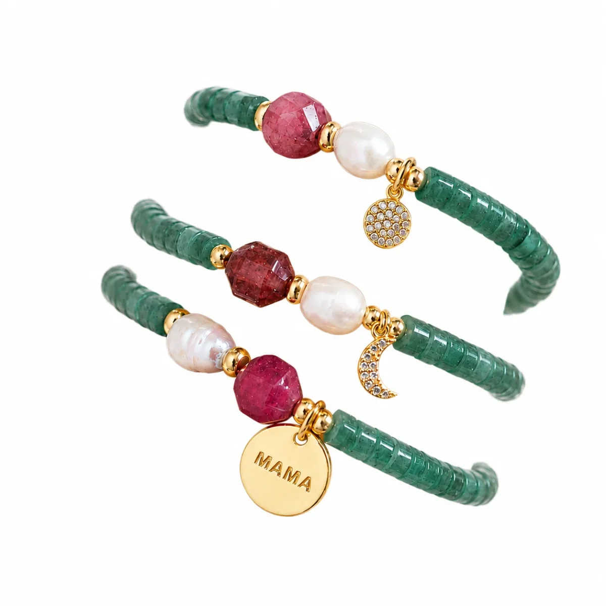PULSERA  RONDELLE AVENTURINA
