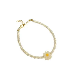PULSERA MARGARITA Y PERLAS