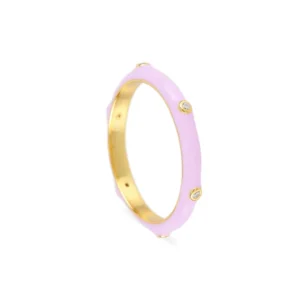 ANILLO ENAMEL ROSA BAÑO ORO