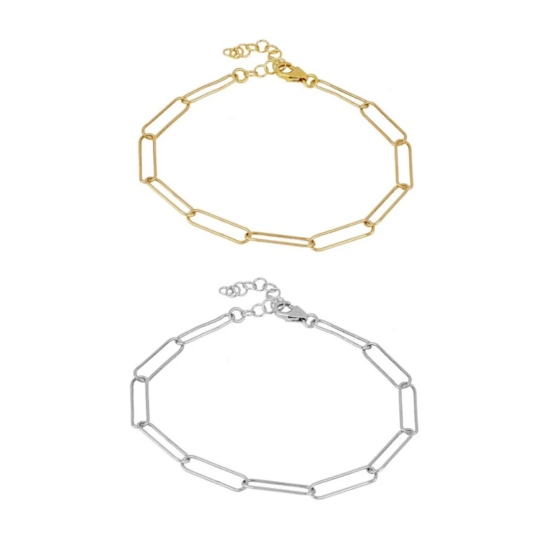 Pulsera Eslabones Largos de Plata