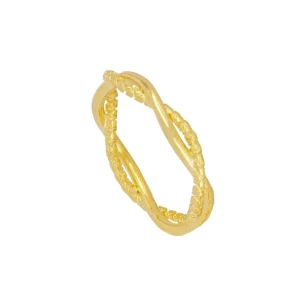 ANILLO CROSS DOBLE BAÑO DE ORO