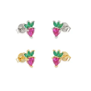 Pendientes Fresa Mini Cz
